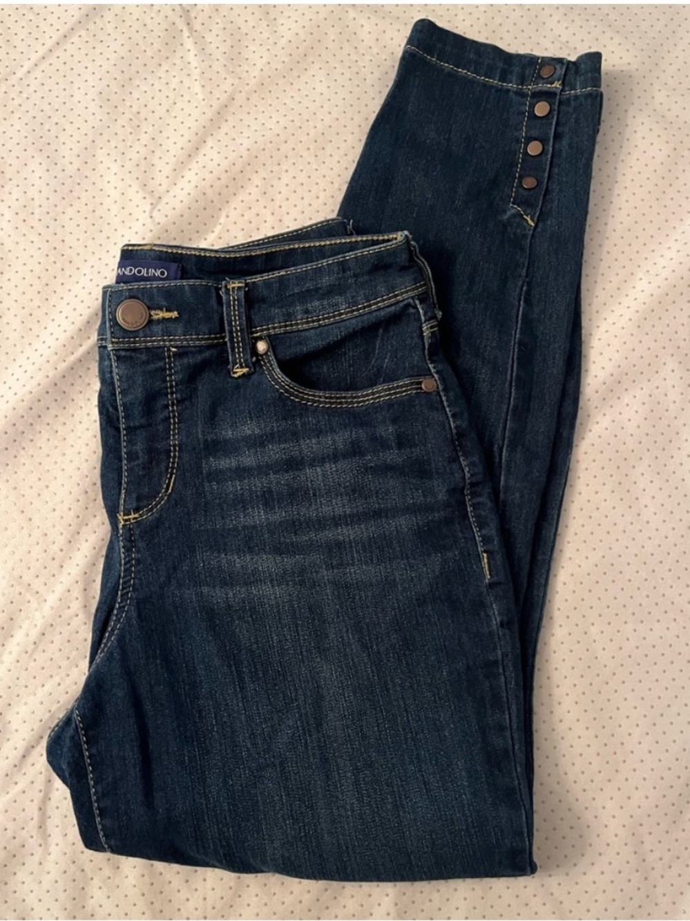 Bandolino Lisbeth Curvy Skinny Crop Jeans Dark Wash Size 4
